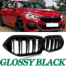 For BMW F44 2 Series Gran Coupe 20-24 M Style Dual Slat Gloss Black Kidney Grill