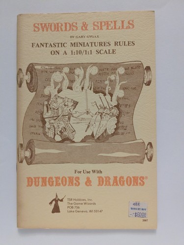 D&D Swords & Spells rules booklet (TSR Games, 6th Printing, November 1979) ~ VG - Picture 1 of 3