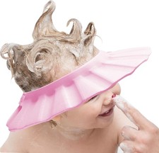 Baby Shower Cap Soft Adjustable Baby Bath Head Cap Visor for Washing Hair Shower
