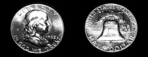 1962 PR++ FRANKLIN PROOF SILVER HALF DOLLAR PR++ ONE 50C COIN! DETAILS: