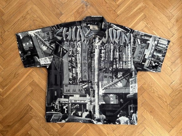 Men American Apparel Shirt Black Polyester 42 / XL