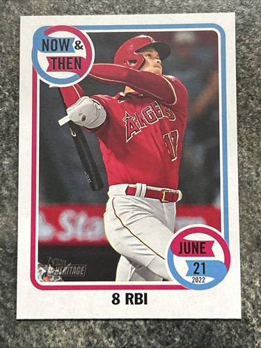 2023 Topps Heritage Now & Then #NT-10 Shohei Ohtani Angels