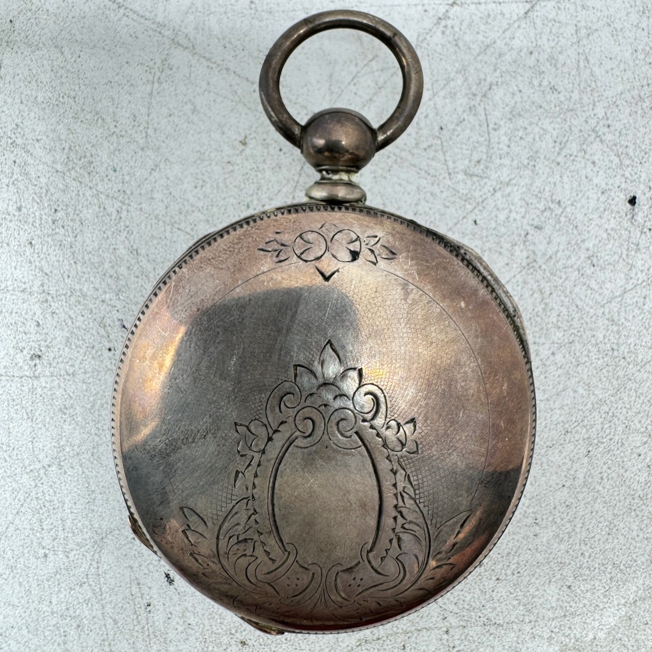 Antique 18s Keystone Coin Edge Pocket Watch Case for Key Wind Coin Silver USA