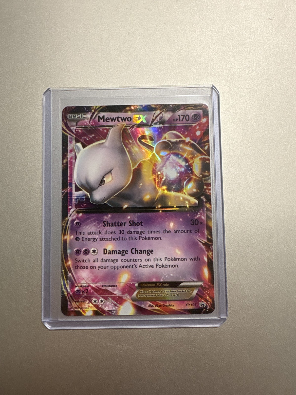 Pokémon TCG Mewtwo EX XY107 Promo Card