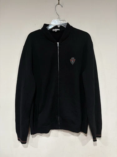 Giacca Gucci Equitazione Donna Nera Full Zip Taglia 2XL 100% Lana