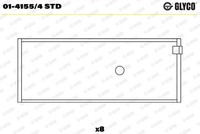 Glyco Pleuellager 01-4155/4 STD FüR CitroËN Passend FüR Fiat Lancia Peugeot