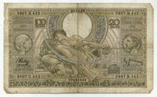 BELGIQUE 100 FRANCS - 20 BELGAS 30.04.1938 - 3907.B.442 - ROI ALBERT I°