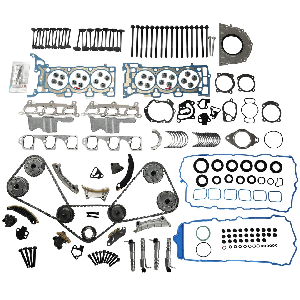 Head Gasket Set Timing Chain Kit For Chevrolet Camaro GMC Cadillac 3.6L  2009-16 - Image 2 of 4