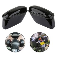 Pair Motorcycle Hard Saddlebags Side Box Luggage Trunk Case with Keys For Harley