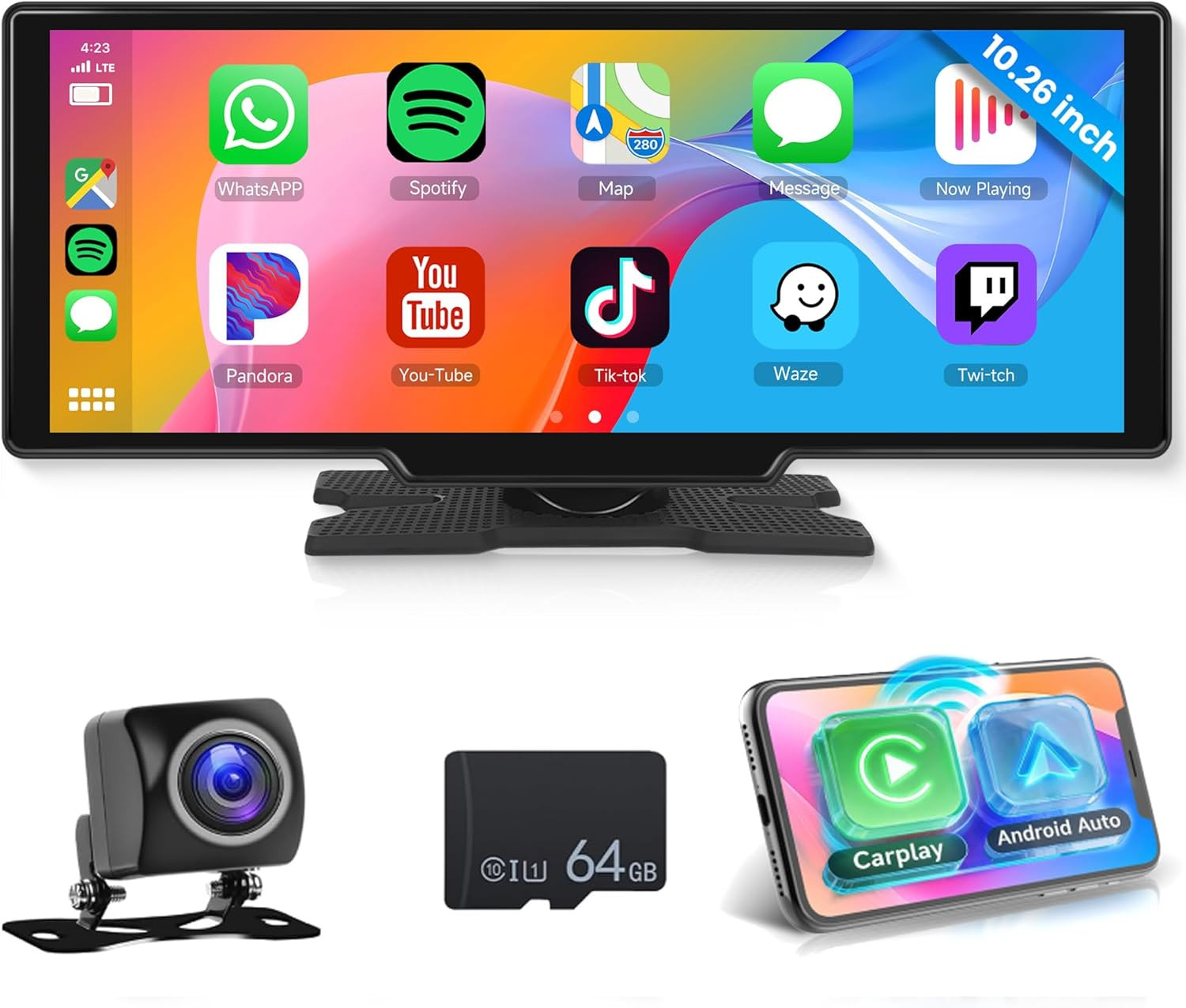 Schermo Carplay Portatile 10.2" per Auto e Camion - Navigatore