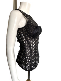 NWT Agent Provocateur Soiree Black Lace Deborah Corset Top Medium / 3