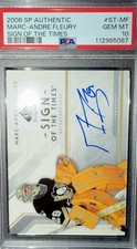 2006-07 SP Authentic - Sign of the Times Marc-Andre Fleury #ST-MF (AU)