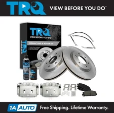 TRQ Front Brake Pad & Rotor Kit Ceramic Fits Nissan