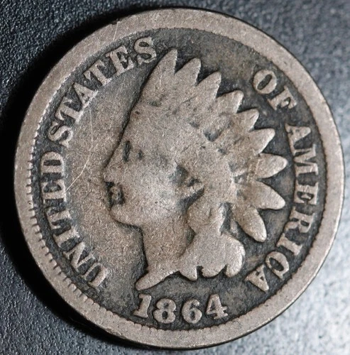 1864 INDIAN HEAD CENT - GOOD - COPPER NICKEL CN