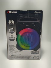 FM Radio 3 in 1 Wireless Speaker Color Change Light Portable Black 2Boom NEW