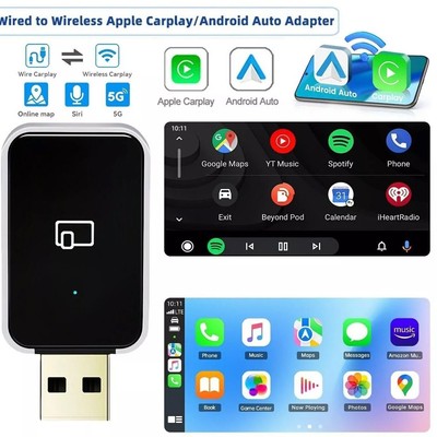 Wireless Carplay Adapter Für Auto Mit Android Auto Und 5.8GHz WLAN Kompatibel Mi