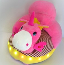  Multi colored led lights Sofa Stuffed Pink Unicorn Lighted Toddler Chair New