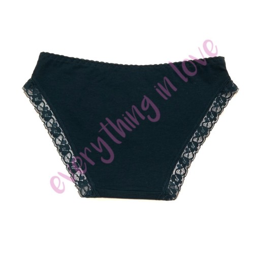 Women Rhinestones Lace Front Comfortable Cotton Sexy Bikini No show panties - Picture 9 of 18