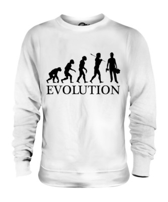 BAUARBEITER EVOLUTION OF MAN UNISEX PULLOVER HERREN DAMEN GESCHENK BAUMEISTER