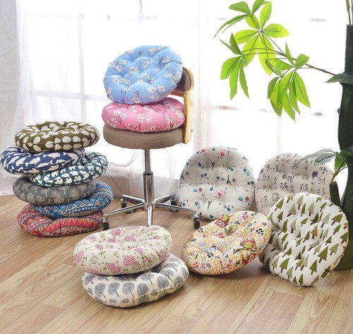 Bohemian Round Chair Pad Cushion for Garden Patio Home Office, 18" Red - Picture 5 of 7