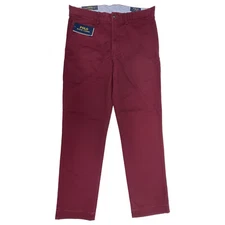 Polo Ralph Lauren Stretch Straight Fit Chino Pants Mens Red Maroon $98