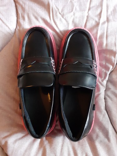 BNIB Stunning Ladies KICKERS 'Kori' Black And Pink Leather Loafers EU38/UK5 - Picture 17 of 21