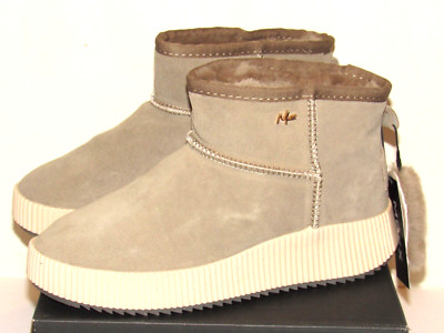 Mexx Prosper Womens Winter Snow Boots 9 EU 40 Orchid Brown Suede Shearling NEW