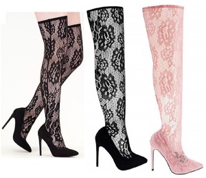 ladies knee high sock boots