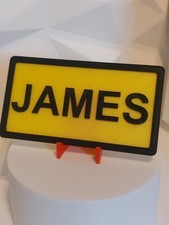 Little Tikes COZY COUPE CAR REAR Number Plate  3D Printed personalised PLASTIC