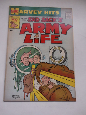 HARVEY HITS #8, IN THIS ISSUE SAD SACK'S ARMY LIFE, RARE EARLY SILVER AGE, 1958!