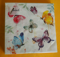 20 Servietten Schmetterlinge Viele Gemalt Bunt 1 Packung Motivserviette Ambiente