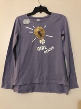 GAP KIDS Girls Genius Graphic Tee Flippy Sequin Purple Long sleeve size XXL