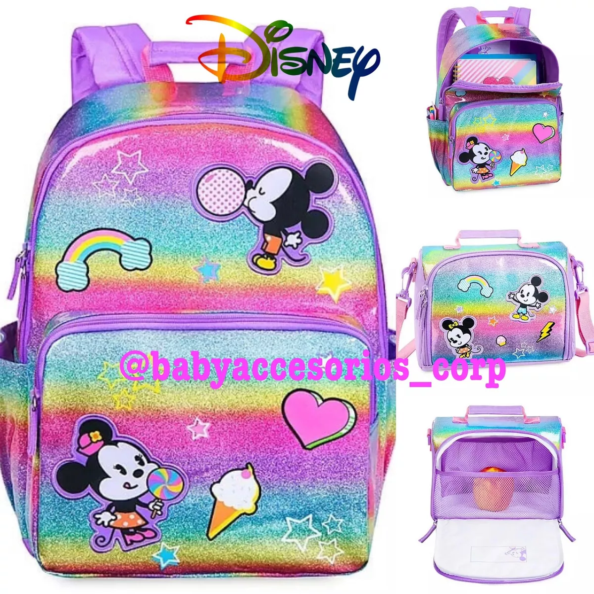 Disney rainbow backpack new arrivals