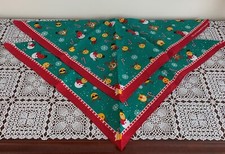 Two Christmas Emoji Design Dog Bandanas MEDIUM LARGE Tie On Scarf Brand New