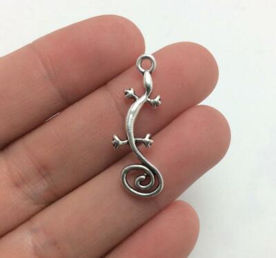 LIZARD CHAMELEON SALAMANDER  pendant 22'' Sterling Silver 925 women female gift