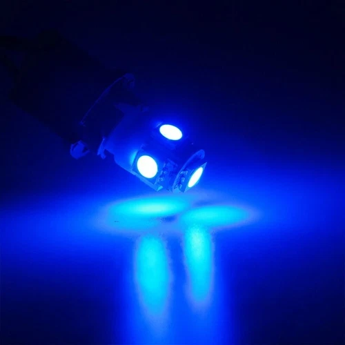 2x 5-SMD LED T10 194 168 2825 Wedge Blue Color License Plate Light Bulbs 