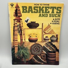 Vtg 1976 How To Twine Baskets and such Jute Sisal Instruction Book Boho Decor