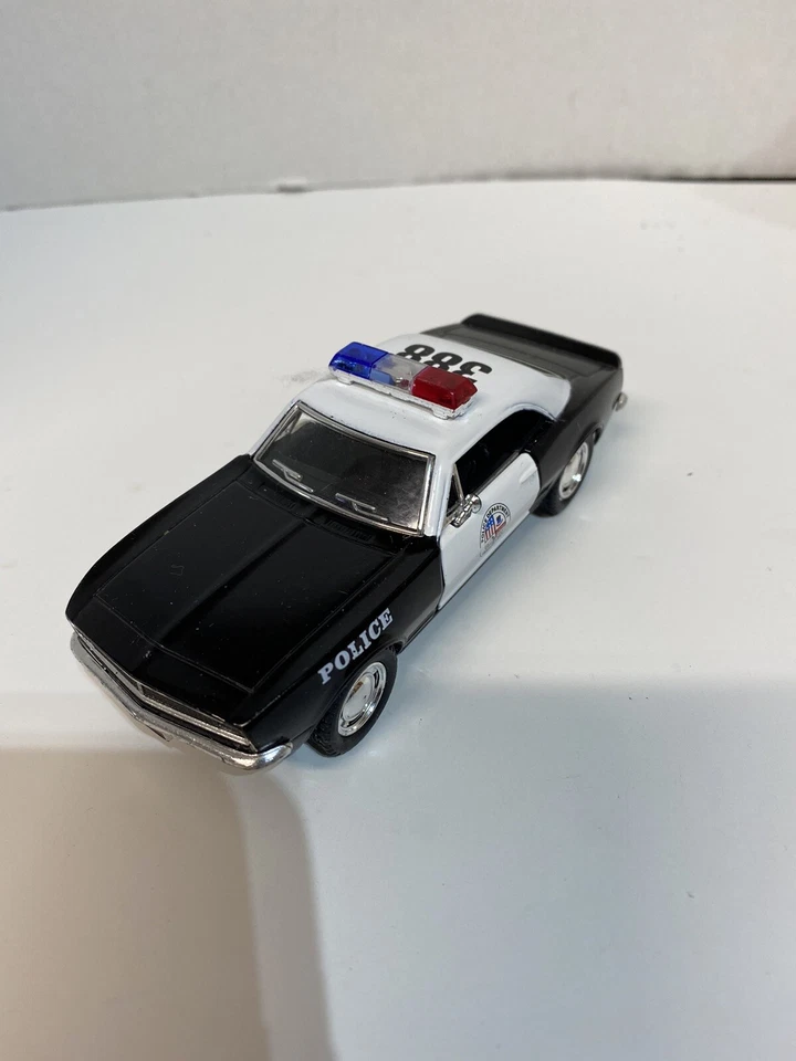 Three Pull Back Action Autos - Subaru -Camaro Z28 Police Car - PT Cruiser - Image 4 of 4