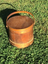 Vintage Wooden 19in C.L. Lane Co. Basket W/Handle