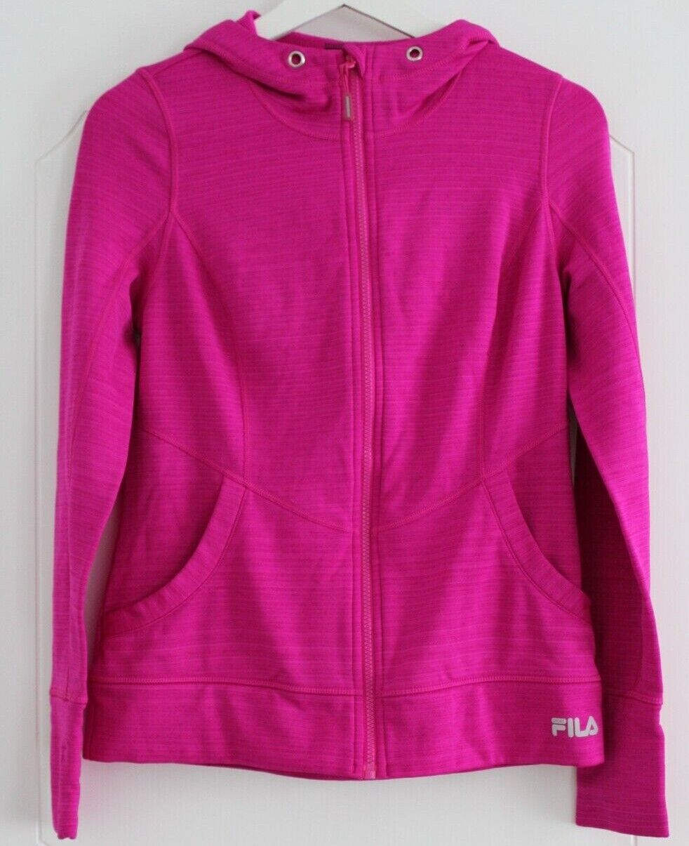 FILA Felpa con Cappuccio Rosa Full Zip Donna Small S