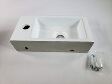 Bathroom Corner Wall Mount Sink Ceramic White For Small Bathroom Right Hand Sink
