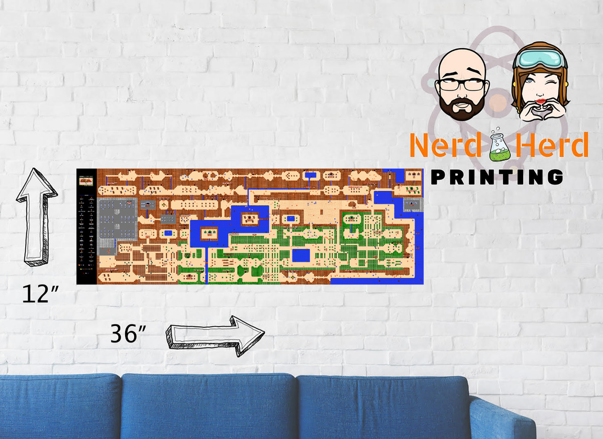 NES Legend of Zelda Overworld Map 