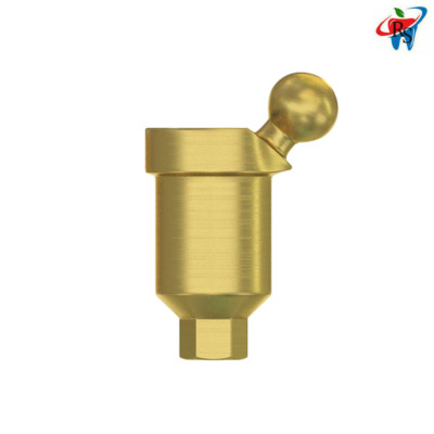 1x Dental Prosthetic Ball Angulated 40° Attachment Abutment Titanium Int Hex 