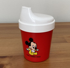 Vintage Playskool Baby Sippy Cup Baby Mickey Mouse Walt Disney 1987 Small 3 inch