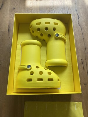 Big red boots MSCHFxCrocs (yellow)- Size 11 US/ 45 EU/ 10 UK (Big Yellow Boots)