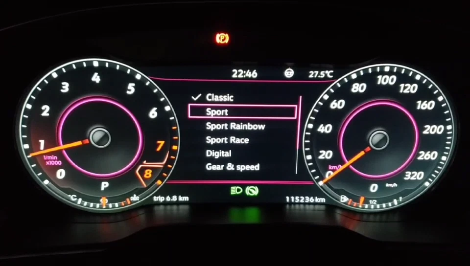 For VW Jetta 2015-2018 Digital 12.3'Instrument Cluster Speedometer LCD Dashboard Foto 4 de 4