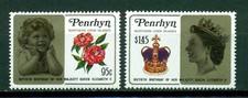 Penrhyn Island Scott #337-338 MNH Queen Elizabeth II 60th Birthday $$