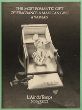 L’Air du Temps Nina Ricci Paris Fragrance Lalique Flacon Vintage Print Ad 1978