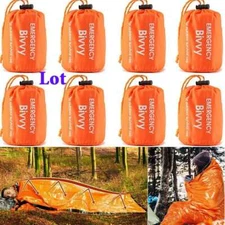 1-8 Pack Emergency Sleeping Bags Thermal Blanket Waterproof Outdoor Survival Bag