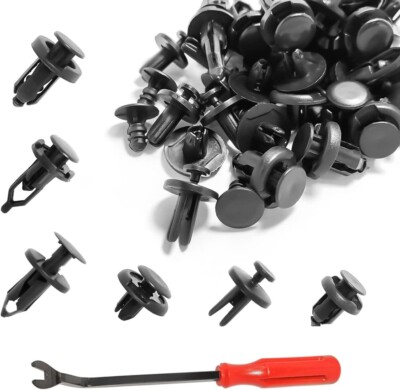 Tornillos De Plasticos Para Carros Autos Clips Remaches Plásticos120 Set Negro